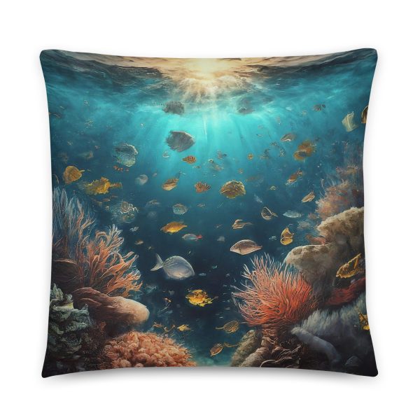 Tropical Ocean Reef Basic Pillow - Image 5