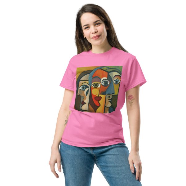 Wide Abstract Faces Unisex classic tee - Image 3