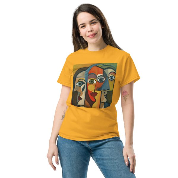 Wide Abstract Faces Unisex classic tee - Image 7