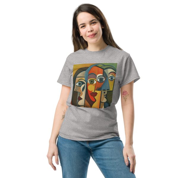 Wide Abstract Faces Unisex classic tee - Image 9