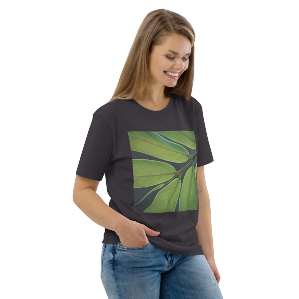 Leaves Unisex organic cotton t-shirt - Image 2