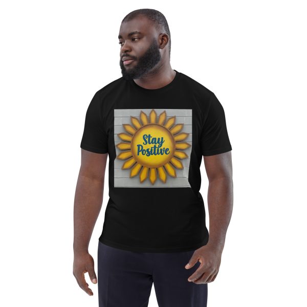 Stay Positive Unisex organic cotton t-shirt - Image 2