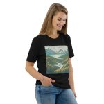 Line Art Mountains Unisex organic cotton t-shirt