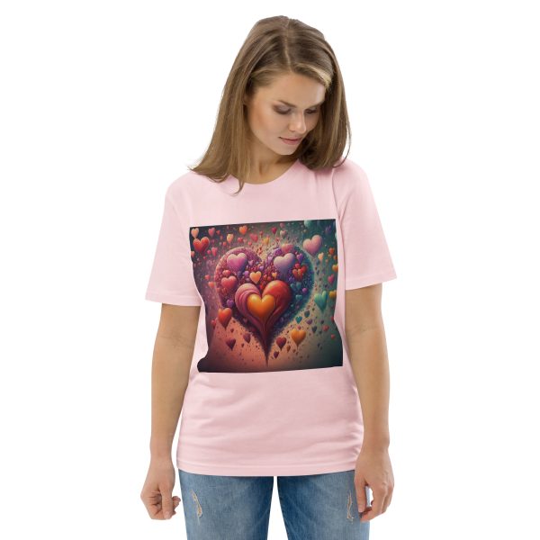 Hearts Unisex organic cotton t-shirt - Image 10