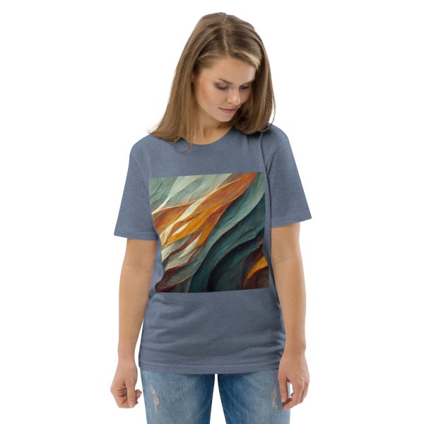 Abstract Muted Unisex organic cotton t-shirt - Image 4