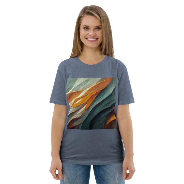 Abstract Muted Unisex organic cotton t-shirt - Image 3