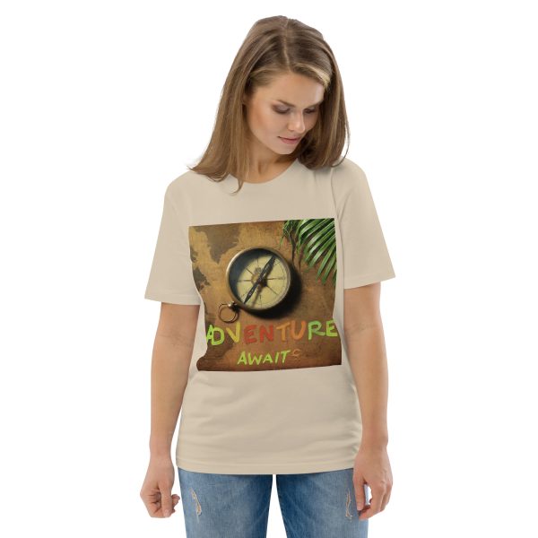 Adventure Awaits Unisex organic cotton t-shirt - Image 4