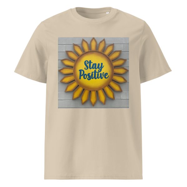 Stay Positive Unisex organic cotton t-shirt - Image 4