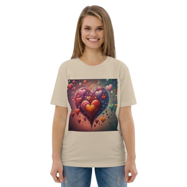 Hearts Unisex organic cotton t-shirt - Image 5
