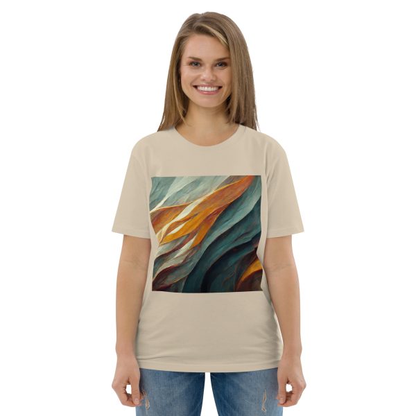 Abstract Muted Unisex organic cotton t-shirt - Image 7