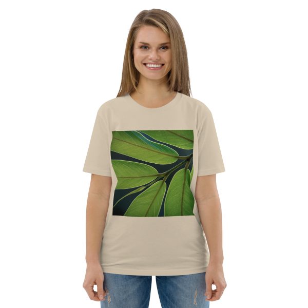 Leaves Unisex organic cotton t-shirt - Image 5