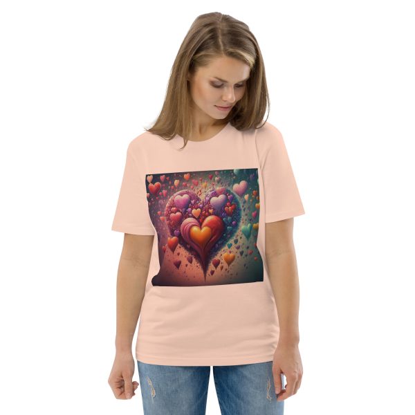 Hearts Unisex organic cotton t-shirt - Image 8