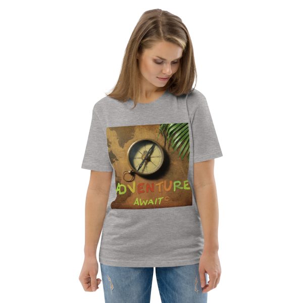 Adventure Awaits Unisex organic cotton t-shirt - Image 2