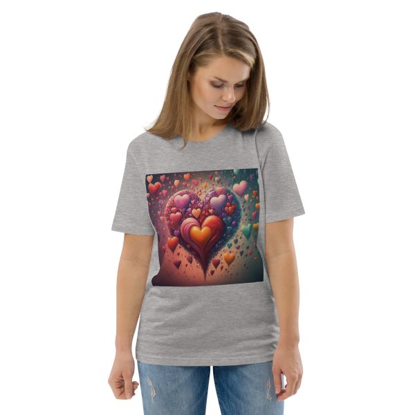 Hearts Unisex organic cotton t-shirt - Image 4