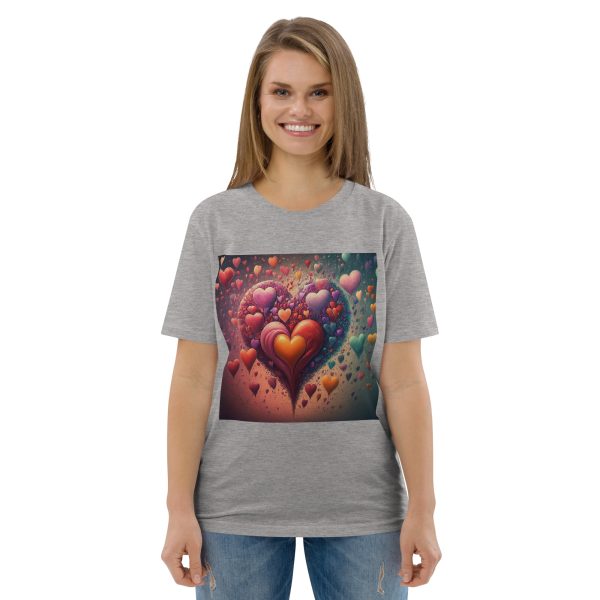 Hearts Unisex organic cotton t-shirt - Image 3