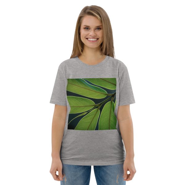 Leaves Unisex organic cotton t-shirt - Image 3