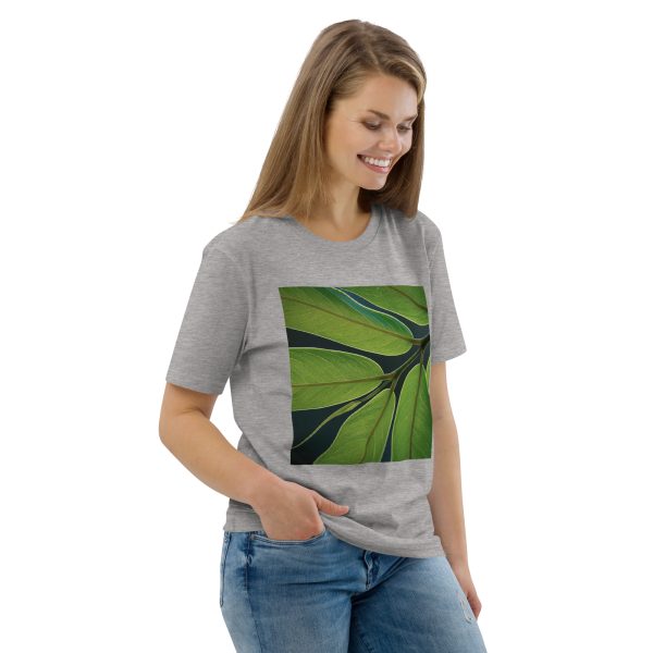 Leaves Unisex organic cotton t-shirt - Image 4