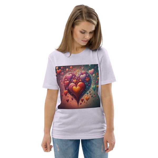 Hearts Unisex organic cotton t-shirt - Image 12
