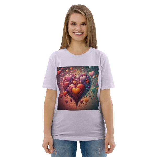 Hearts Unisex organic cotton t-shirt - Image 11