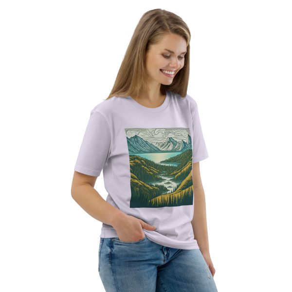 Line Art Mountains Unisex organic cotton t-shirt - Image 6