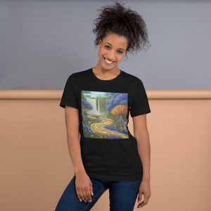 Artistic Landscape With River Unisex t-shirt
