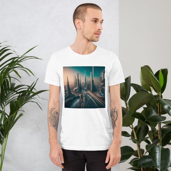 Futuristic Cityscape Unisex t-shirt - Image 3
